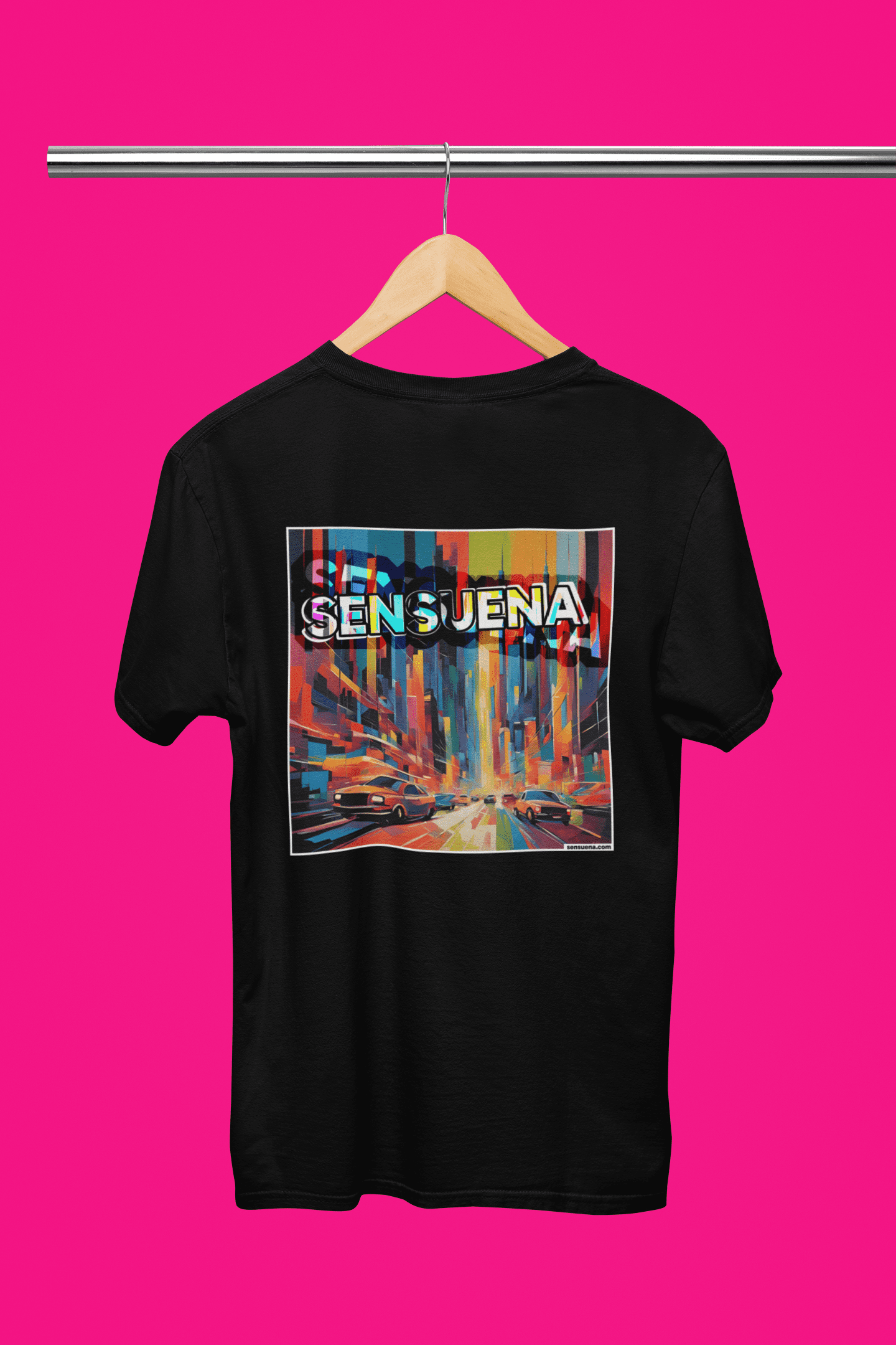 "CITY" - BIG PRINT Premium Bio T-Shirt / klassisch, oversized