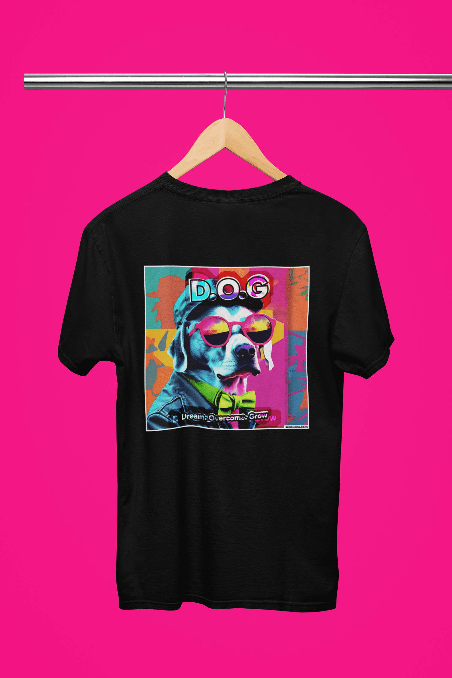 "DOG" - BIG PRINT Premium Bio T-Shirt / klassisch, oversized