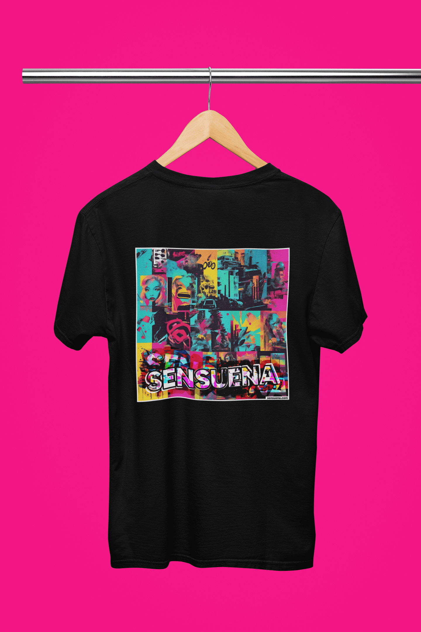 "SENSUENA GRID 2" - BIG PRINT Premium Bio T-Shirt / klassisch, oversized