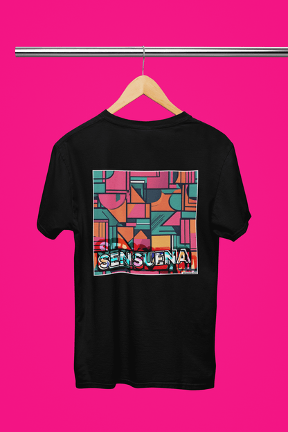 "SENSUENA GRID" - BIG PRINT Premium Bio T-Shirt / klassisch, oversized