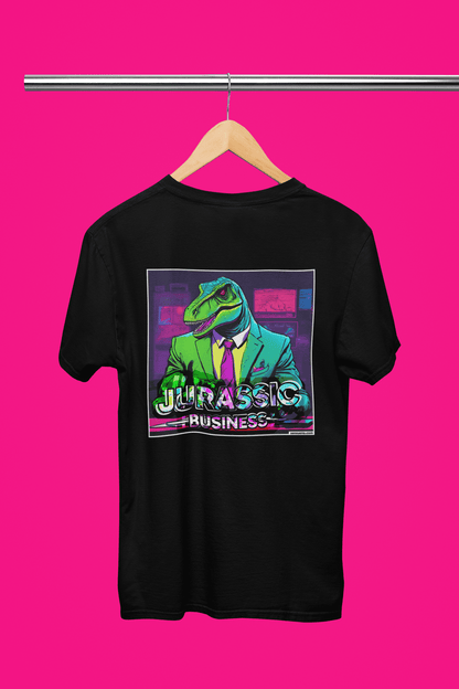 "JURASSIC BUSINESS" - BIG PRINT Premium Bio T-Shirt / klassisch, oversized