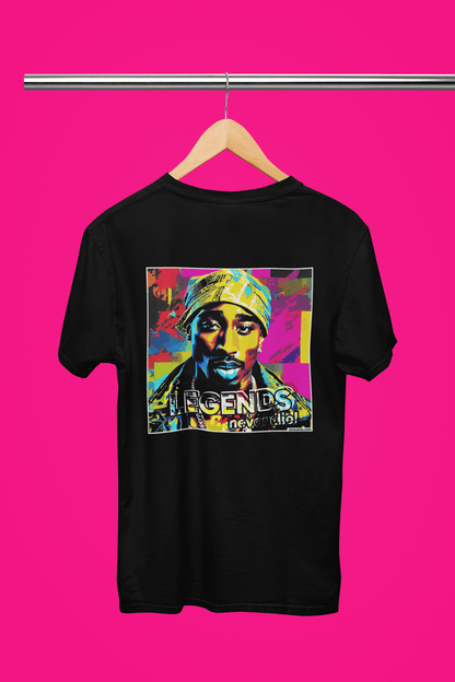 "LEGENDS NEVER DIE WESTCOAST" - BIG PRINT Premium Bio T-Shirt / klassisch, oversized