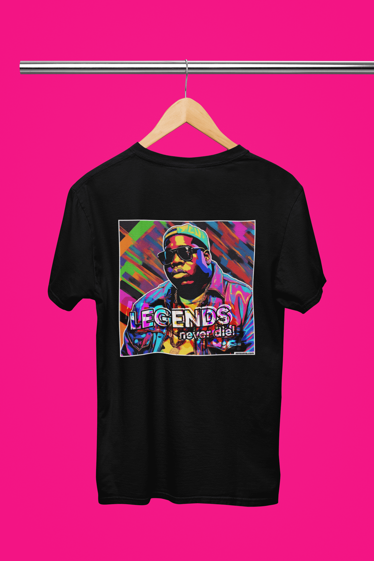 "LEGENDS NEVER DIE EASTCOAST" - BIG PRINT Premium Bio T-Shirt / klassisch, oversized