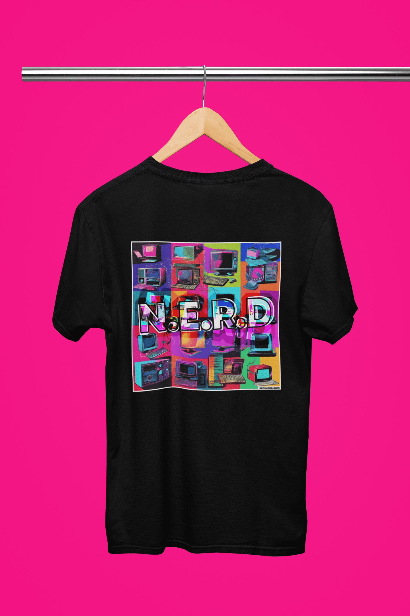 "NERD" - BIG PRINT Premium Bio T-Shirt / klassisch, oversized