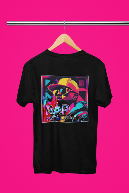 "RAP TELLING HISTORY" - BIG PRINT Premium Bio T-Shirt / klassisch, oversized