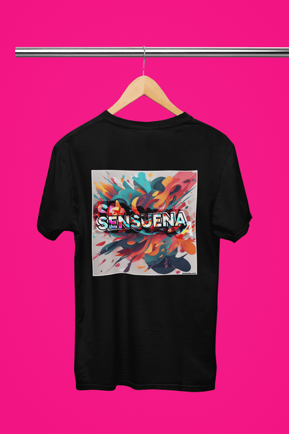 "SENSUENA SPLASH" - BIG PRINT Premium Bio T-Shirt / klassisch, oversized