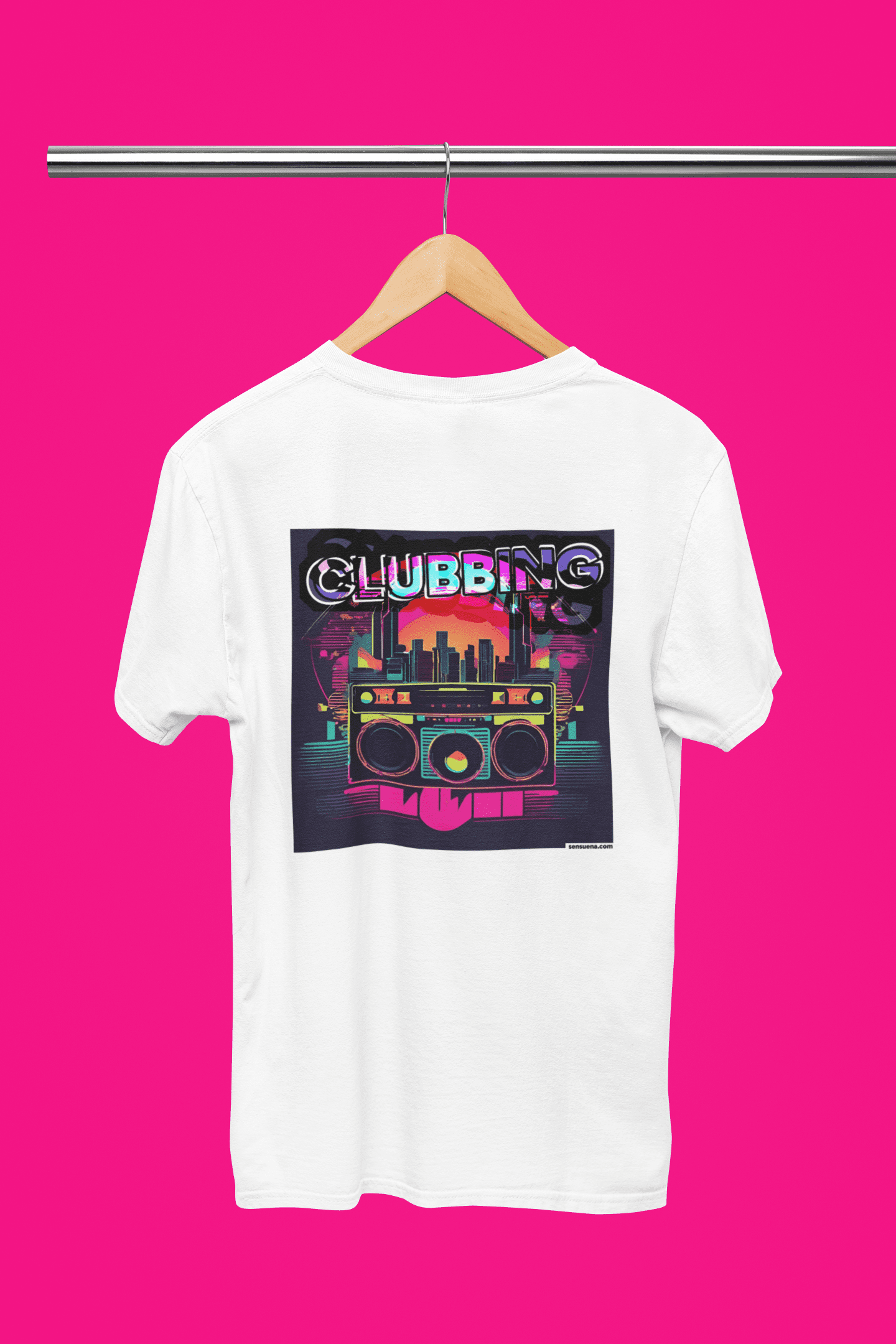 "CLUBBING" - BIG PRINT Premium Bio T-Shirt / klassisch, oversized