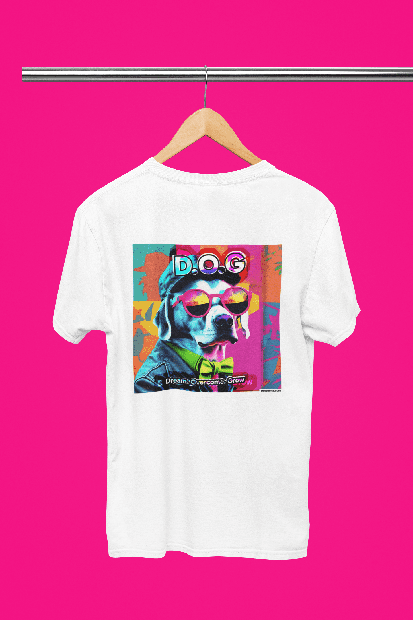 "DOG" - BIG PRINT Premium Bio T-Shirt / klassisch, oversized