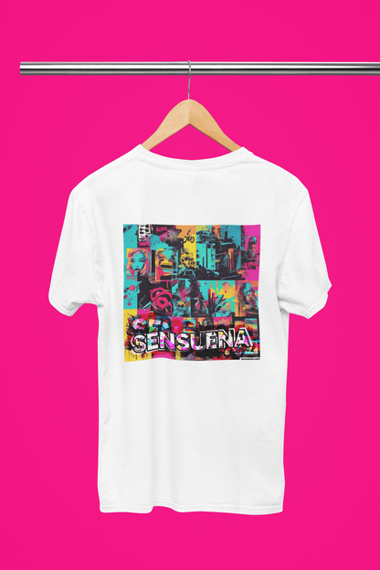 "SENSUENA GRID 2" - BIG PRINT Premium Bio T-Shirt / klassisch, oversized