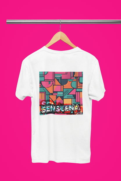 "SENSUENA GRID" - BIG PRINT Premium Bio T-Shirt / klassisch, oversized