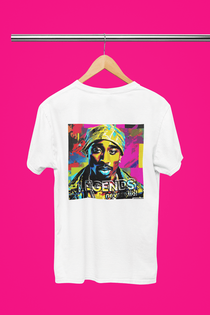 "LEGENDS NEVER DIE WESTCOAST" - BIG PRINT Premium Bio T-Shirt / klassisch, oversized