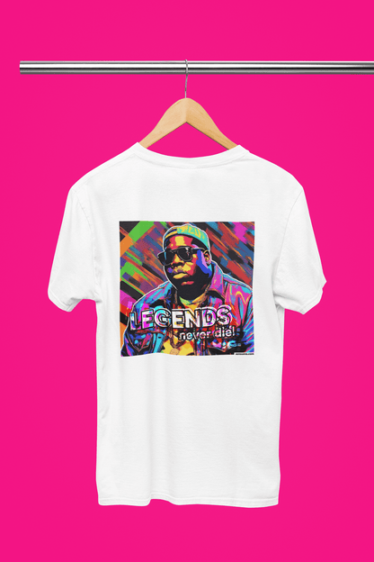 "LEGENDS NEVER DIE EASTCOAST" - BIG PRINT Premium Bio T-Shirt / klassisch, oversized