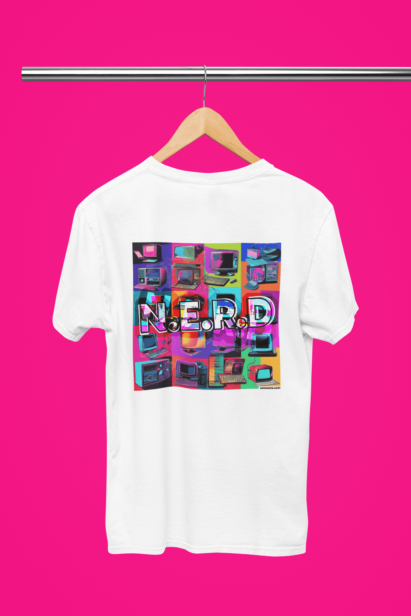 "NERD" - BIG PRINT Premium Bio T-Shirt / klassisch, oversized