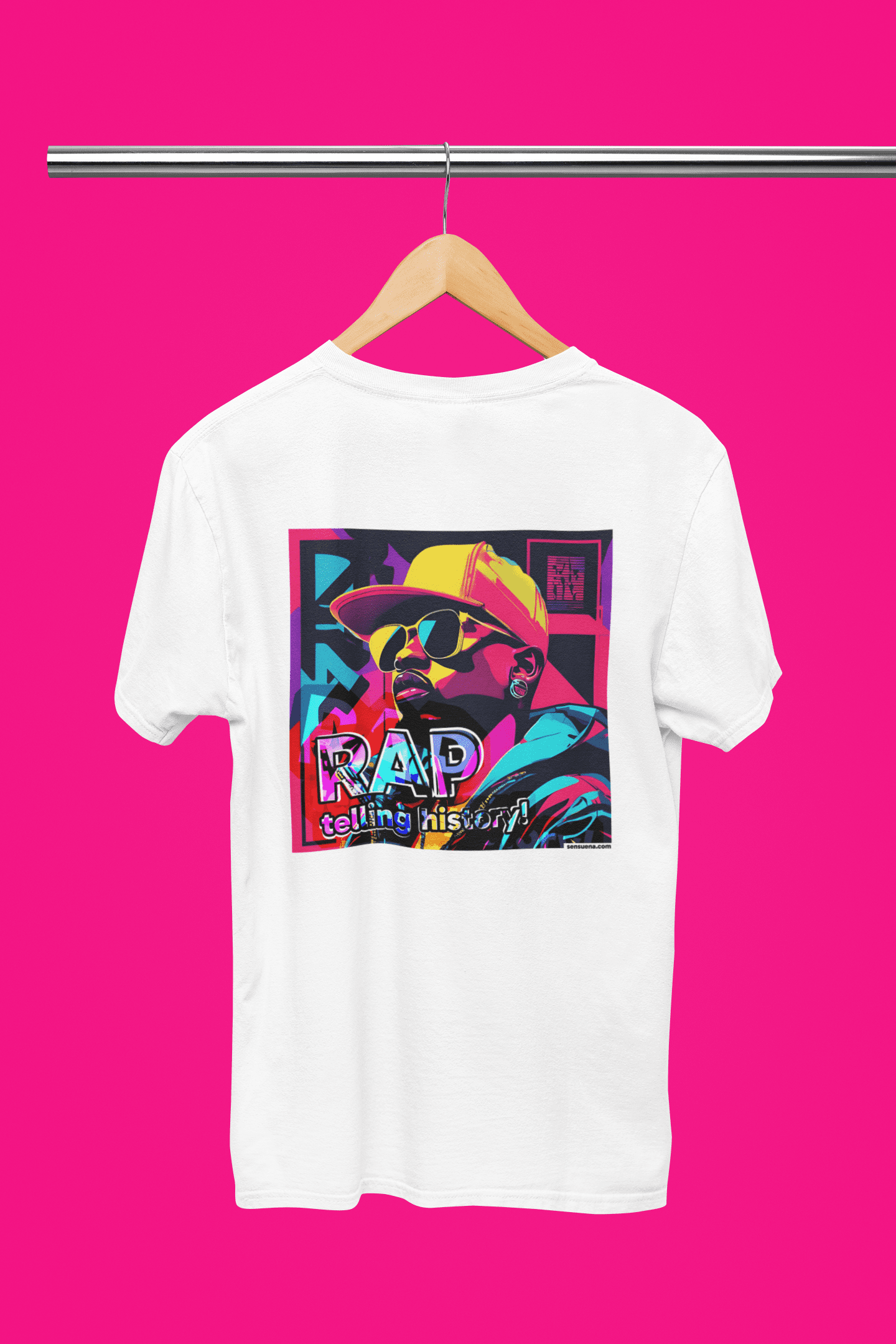 "RAP TELLING HISTORY" - BIG PRINT Premium Bio T-Shirt / klassisch, oversized