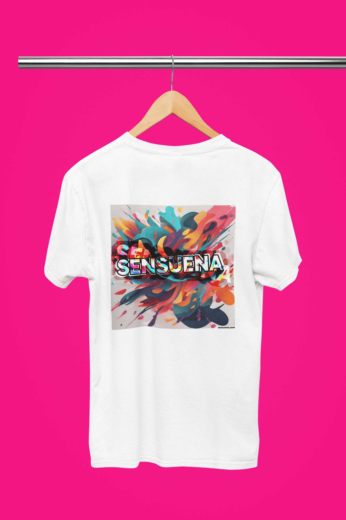 "SENSUENA SPLASH" - BIG PRINT Premium Bio T-Shirt / klassisch, oversized