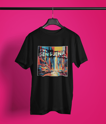 "CITY" - BIG PRINT Premium Bio T-Shirt / klassisch, oversized