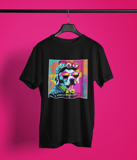 "DOG" - BIG PRINT Premium Bio T-Shirt / klassisch, oversized