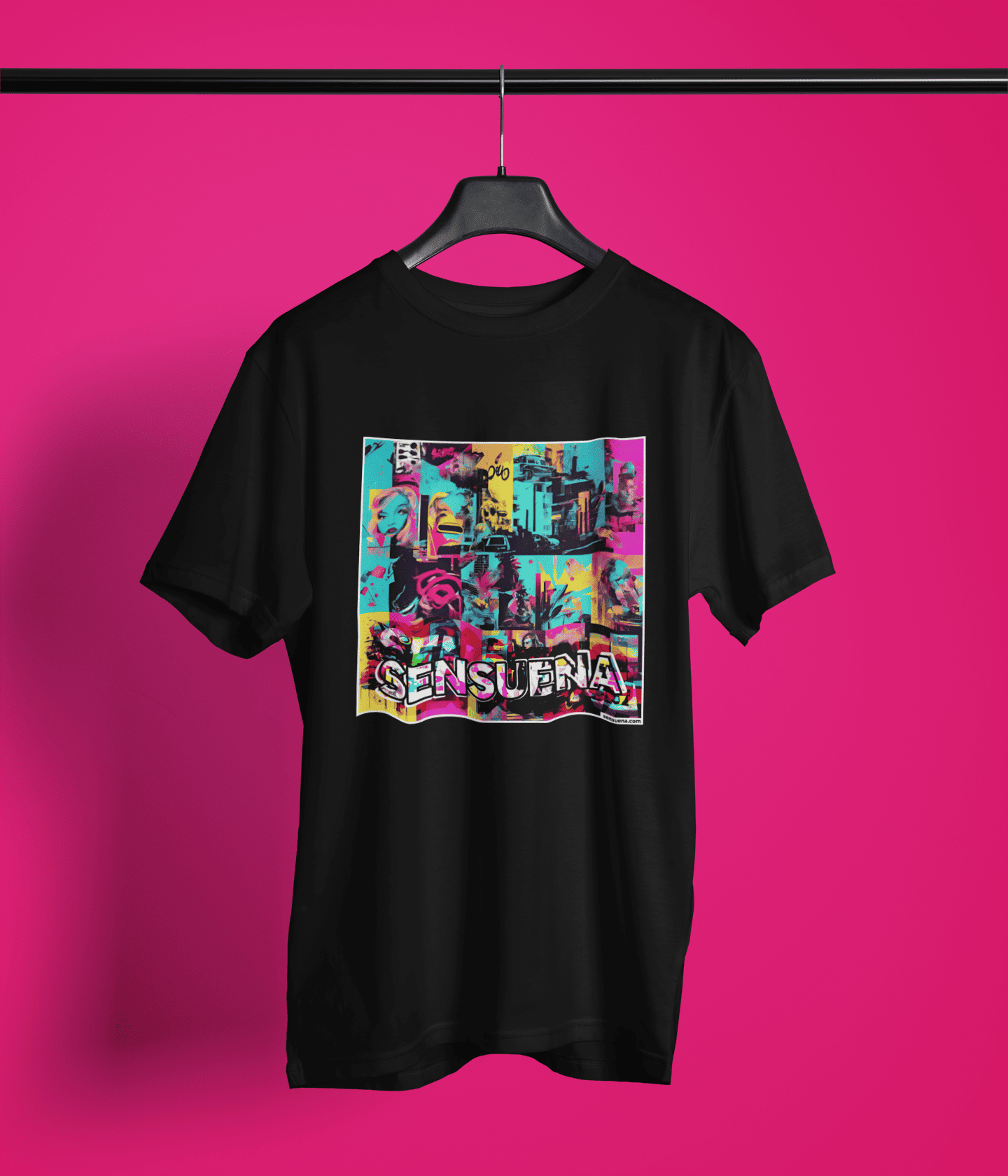 "SENSUENA GRID 2" - BIG PRINT Premium Bio T-Shirt / klassisch, oversized