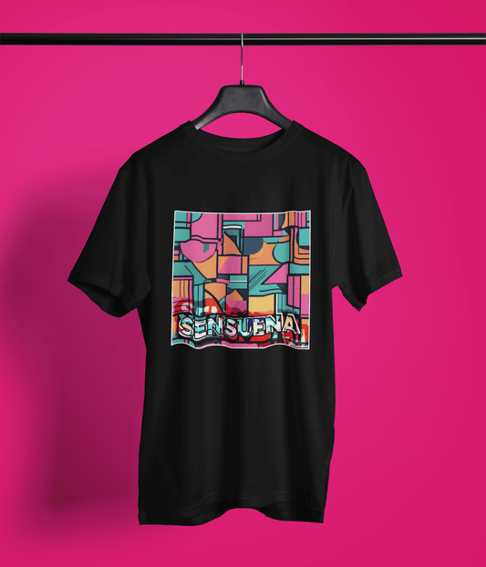 "SENSUENA GRID" - BIG PRINT Premium Bio T-Shirt / klassisch, oversized