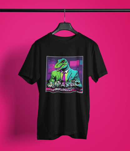 "JURASSIC BUSINESS" - BIG PRINT Premium Bio T-Shirt / klassisch, oversized