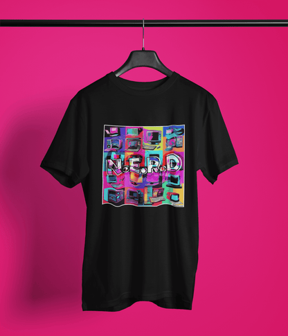 "NERD" - BIG PRINT Premium Bio T-Shirt / klassisch, oversized