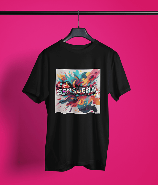 "SENSUENA SPLASH" - BIG PRINT Premium Bio T-Shirt / klassisch, oversized