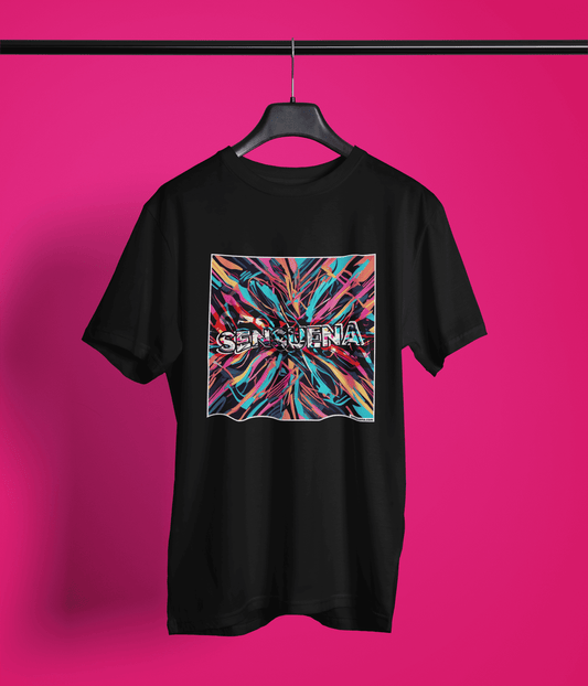 "WARP" - BIG PRINT Premium Bio T-Shirt / klassisch, oversized