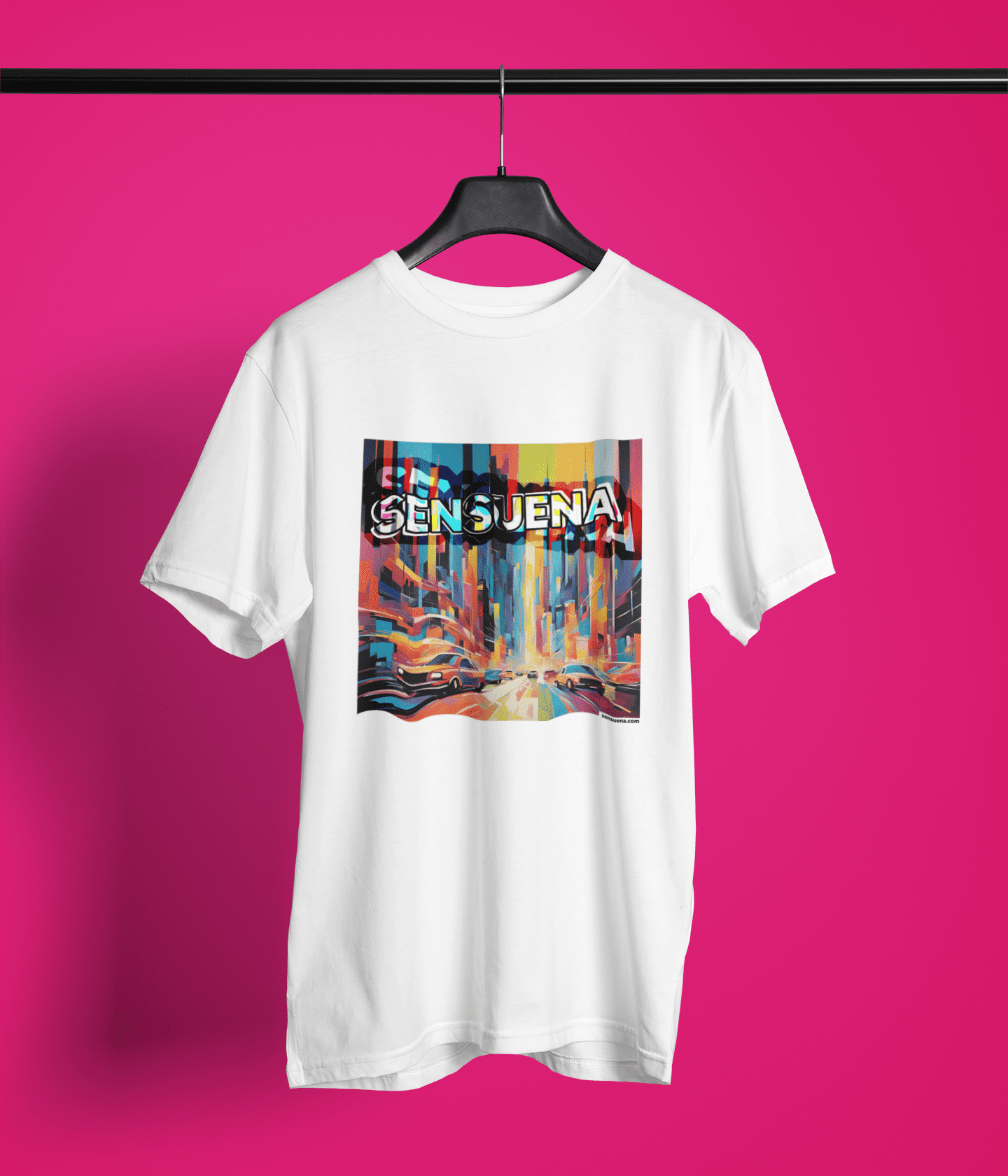 "CITY" - BIG PRINT Premium Bio T-Shirt / klassisch, oversized