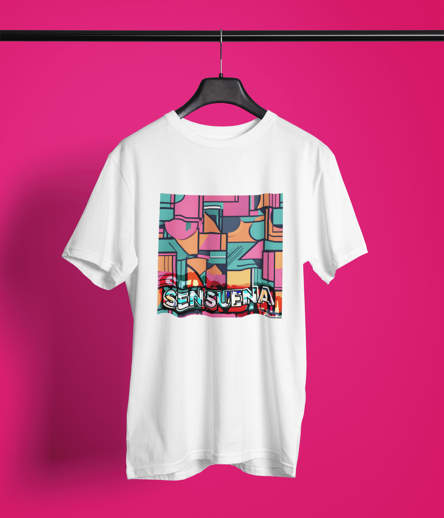 "SENSUENA GRID" - BIG PRINT Premium Bio T-Shirt / klassisch, oversized