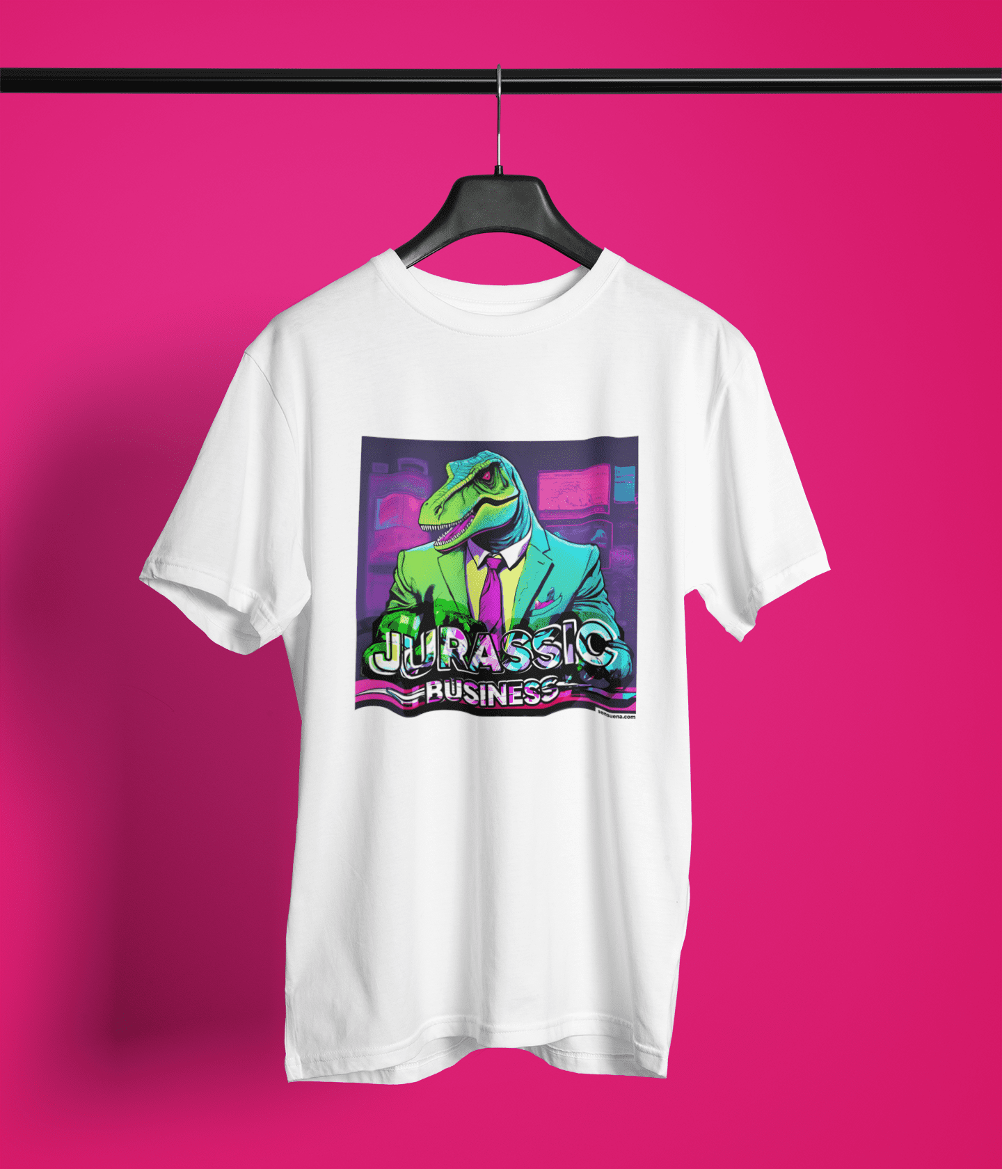 "JURASSIC BUSINESS" - BIG PRINT Premium Bio T-Shirt / klassisch, oversized