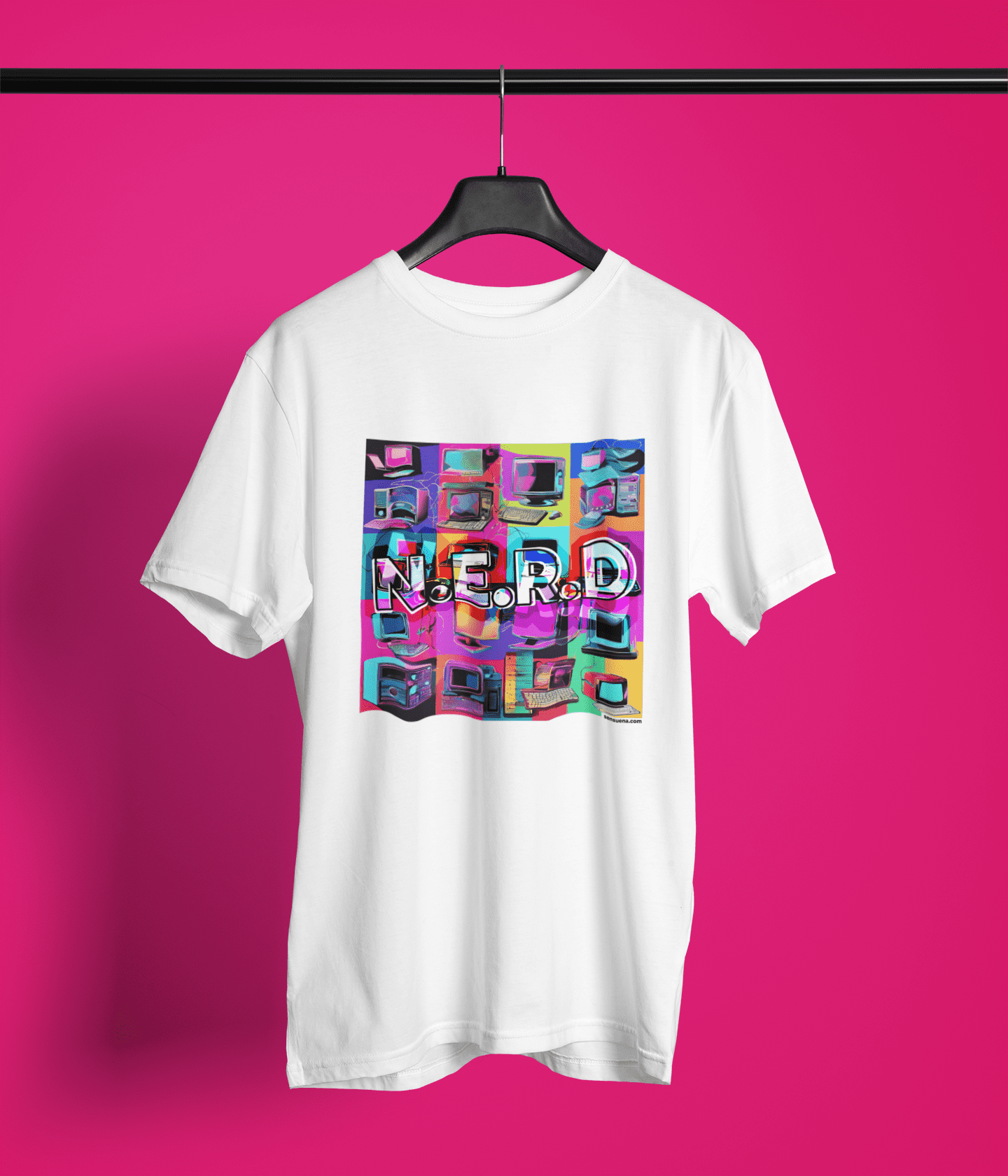 "NERD" - BIG PRINT Premium Bio T-Shirt / klassisch, oversized