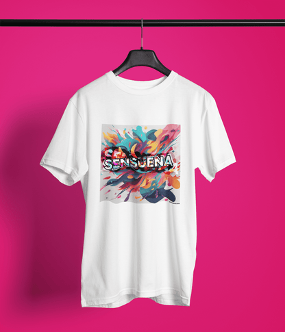 "SENSUENA SPLASH" - BIG PRINT Premium Bio T-Shirt / klassisch, oversized