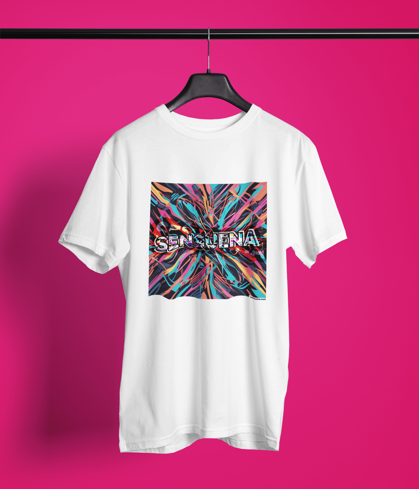 "WARP" - BIG PRINT Premium Bio T-Shirt / klassisch, oversized