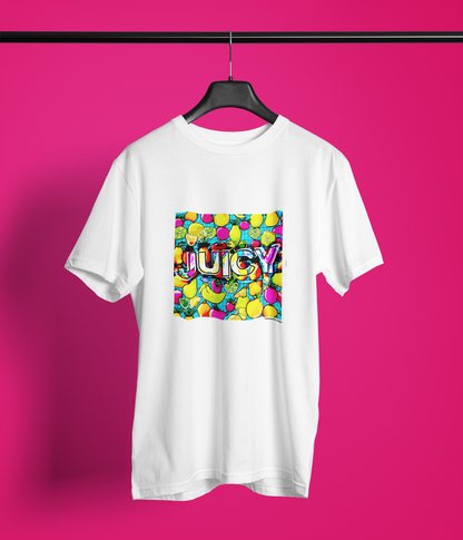 "JUICY FRUITS" - BIG PRINT Premium Bio T-Shirt / klassisch, oversized