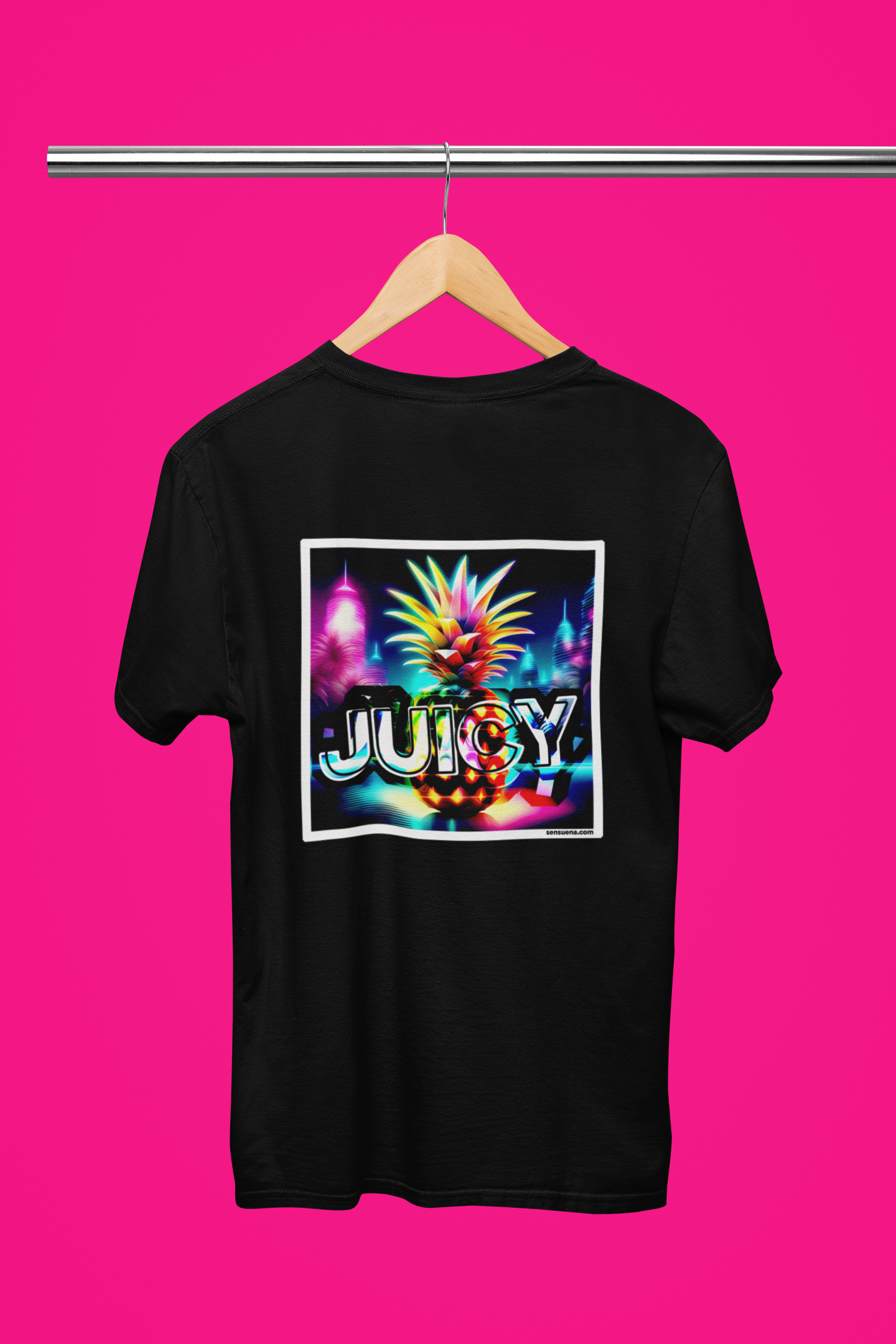 "JUICY PINEAPPLE" - BIG PRINT Premium Bio T-Shirt / klassisch, oversized