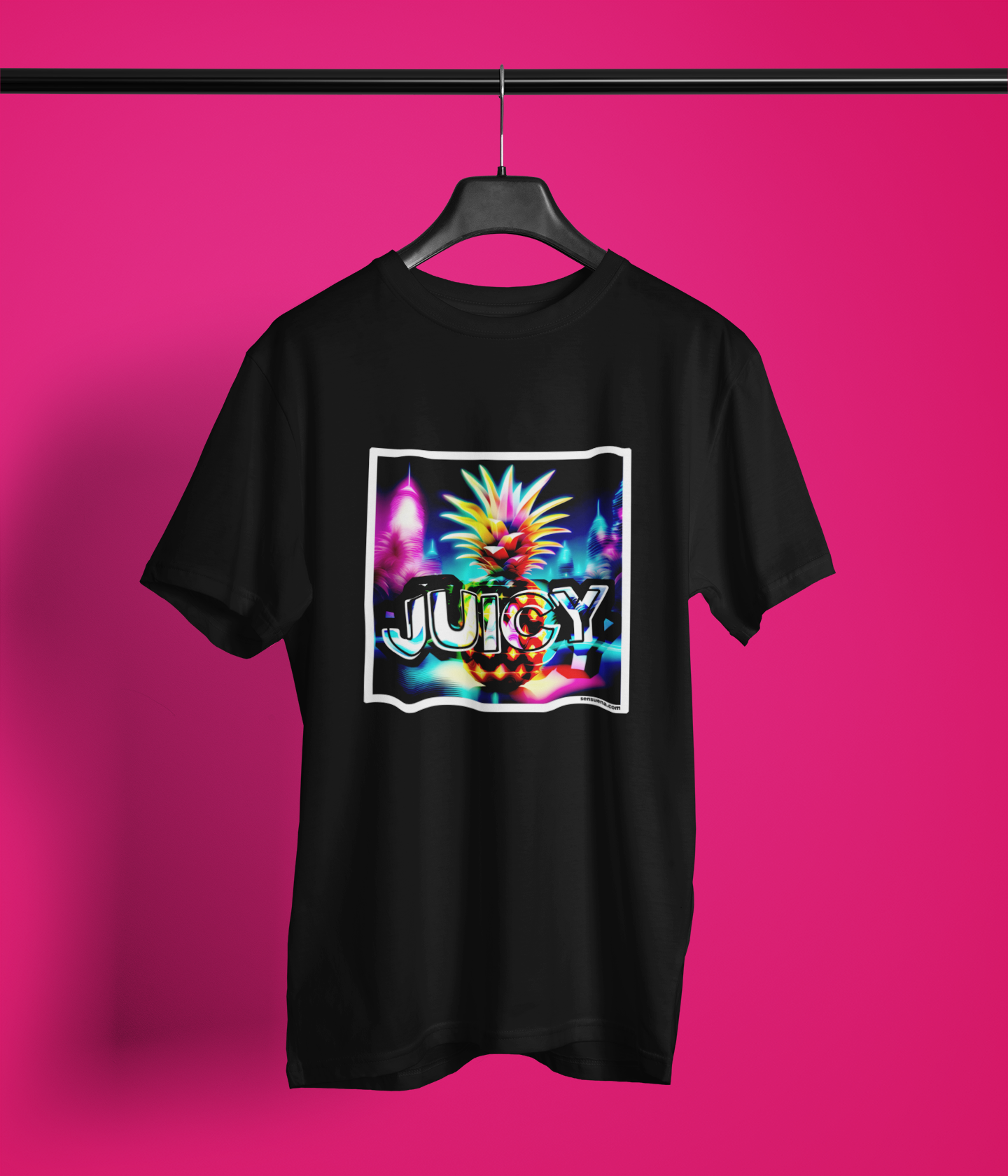 "JUICY PINEAPPLE" - BIG PRINT Premium Bio T-Shirt / klassisch, oversized