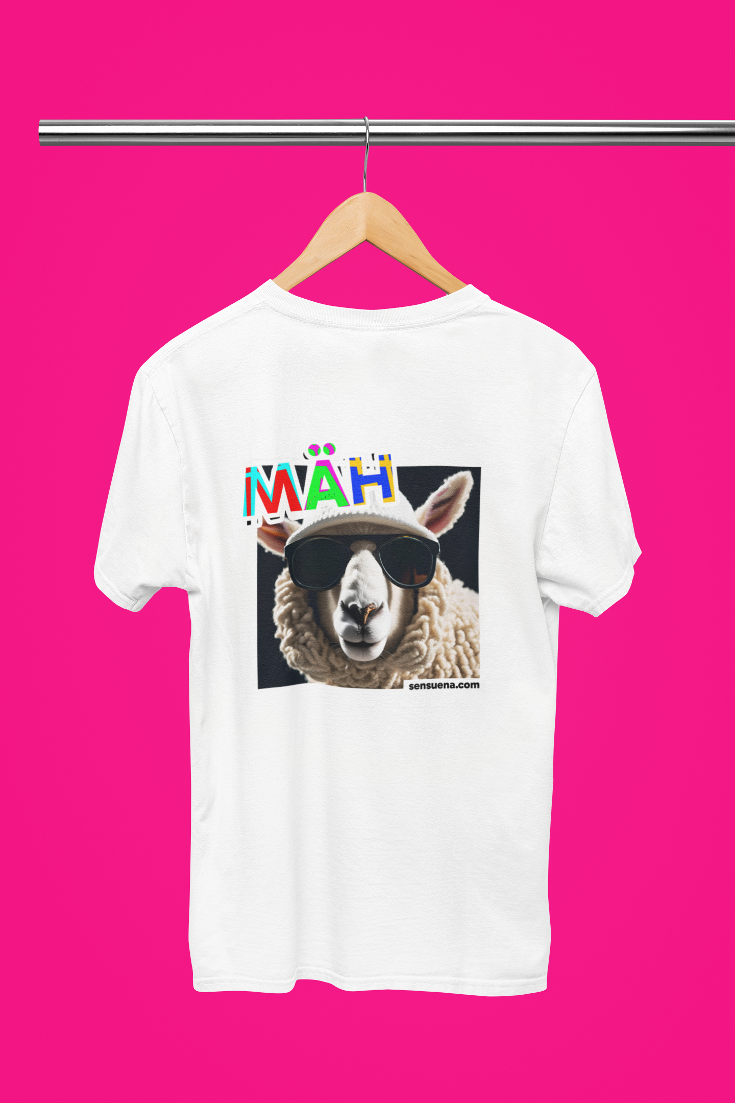 "MÄH" - BIG PRINT Premium Bio T-Shirt / klassisch, oversized