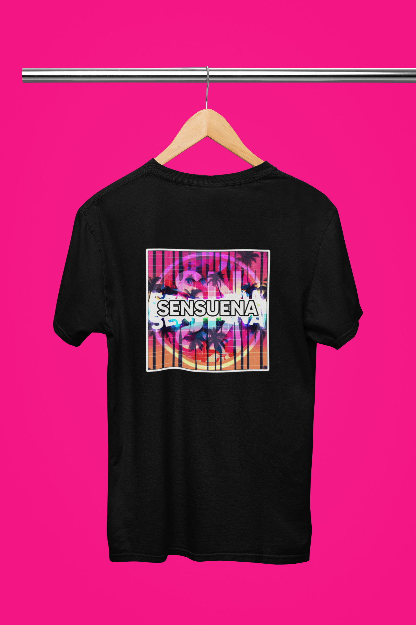 "SENSUENA SUNSET" - BIG PRINT Premium Bio T-Shirt / klassisch, oversized