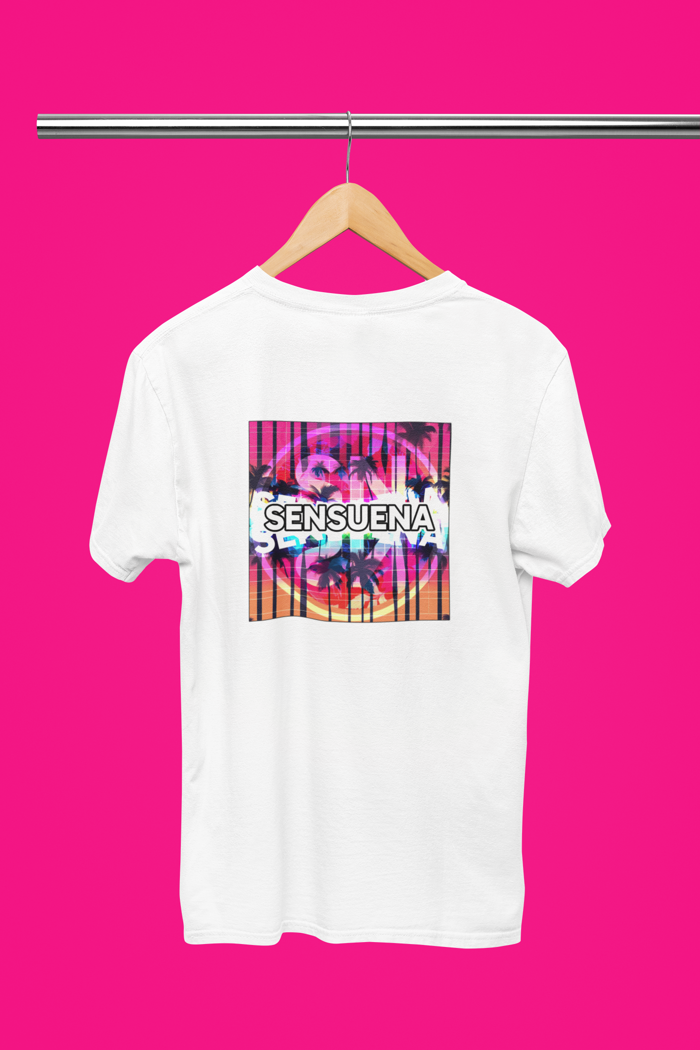 "SENSUENA SUNSET" - BIG PRINT Premium Bio T-Shirt / klassisch, oversized