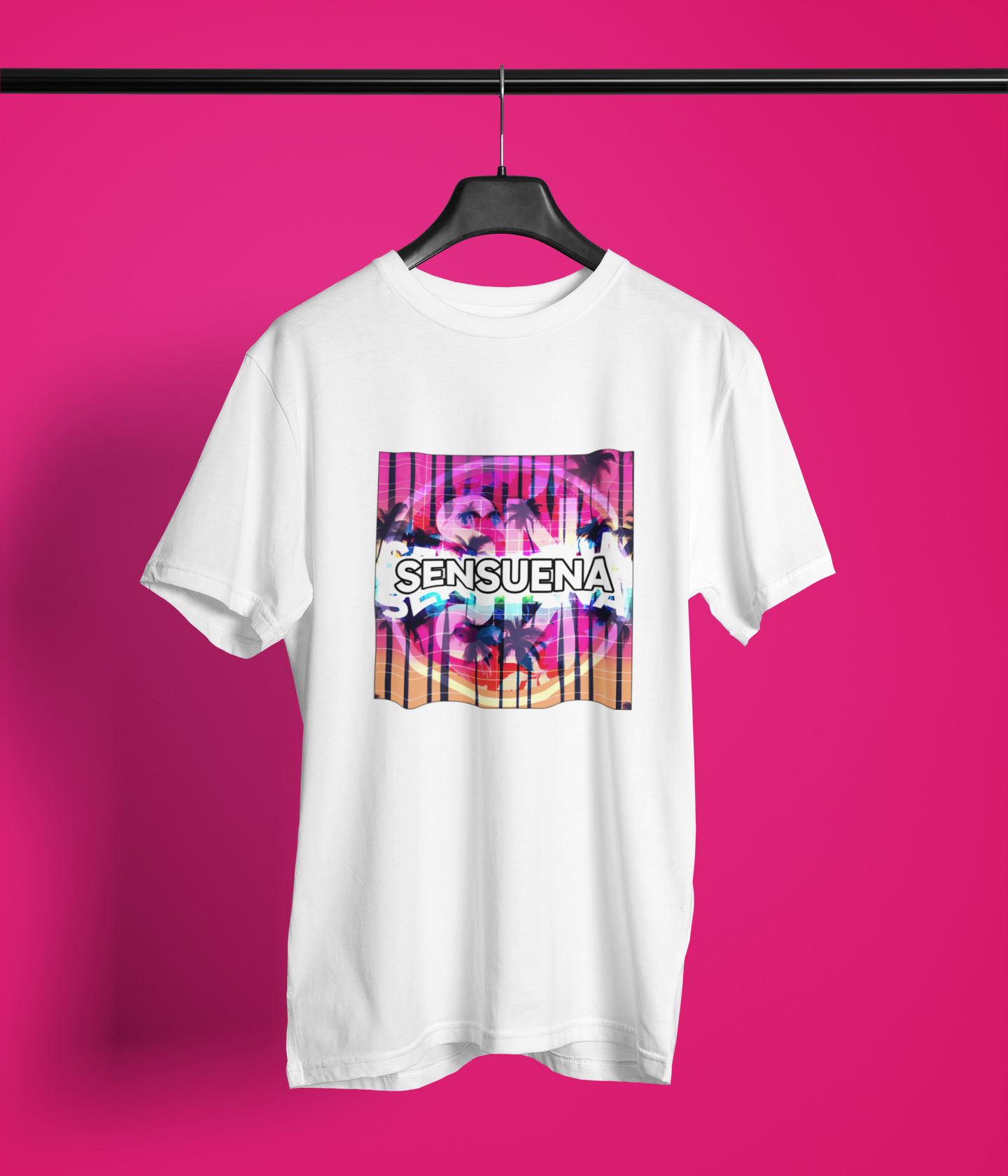 "SENSUENA SUNSET" - BIG PRINT Premium Bio T-Shirt / klassisch, oversized