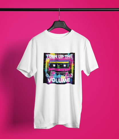 "TURN UP THE VOLUME" - BIG PRINT Premium Bio T-Shirt / klassisch, oversized