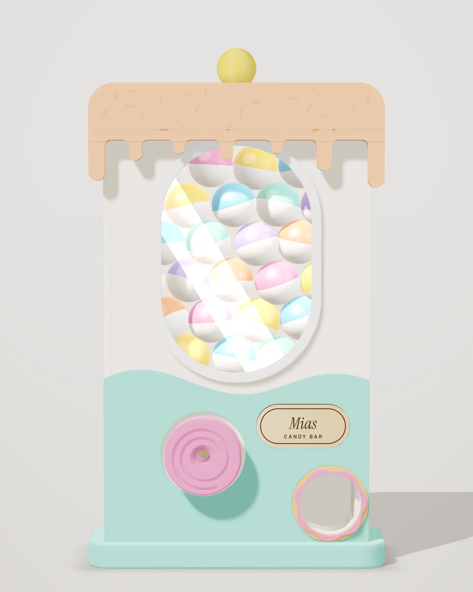 Kapselautomat Candy Bar, Frontansicht (Visualisierung)