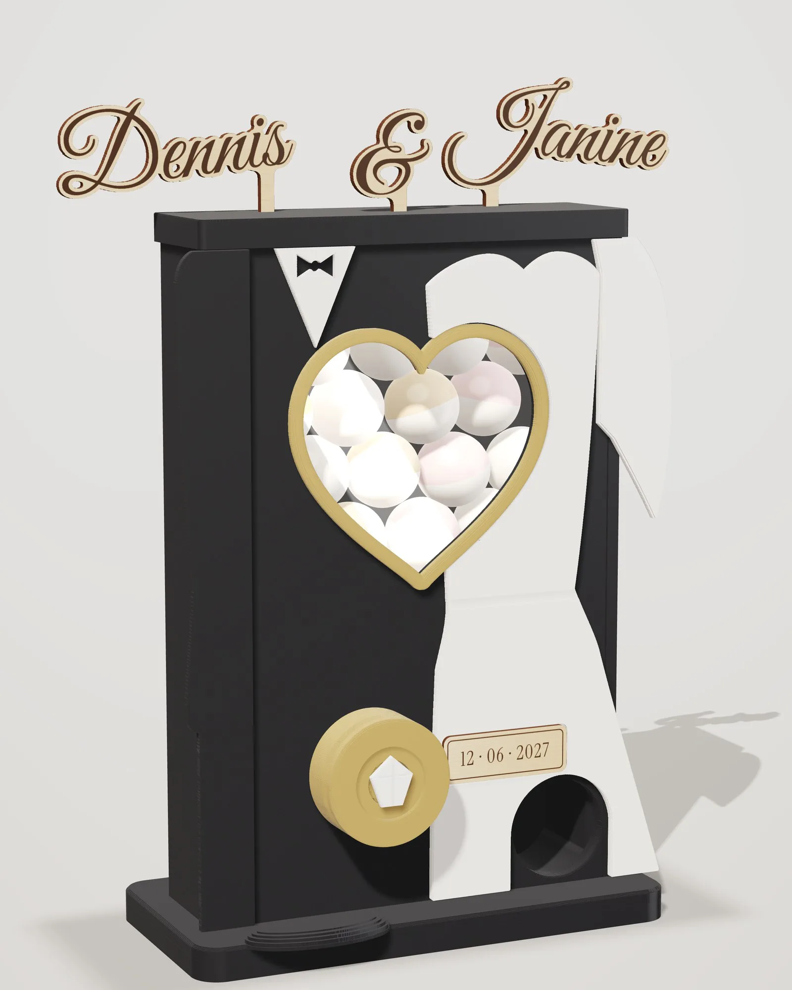 Kapselautomat Hochzeit, Schrägansicht (Visualisierung)